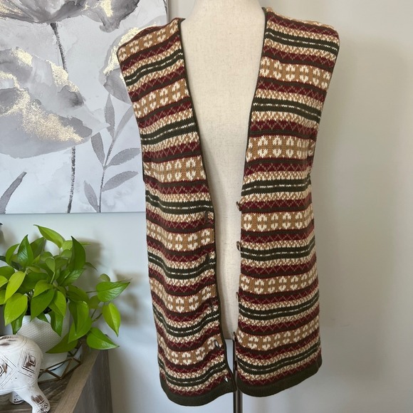 Vintage Sweater Vest Fair Isle Grandpa Cottage Indie Academia‎ Granola Cabincore - Picture 2 of 10